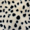 Printed Faux Rabbit Fur SERVAL Linen / Black